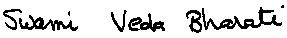 Swami Veda Bharati Signature