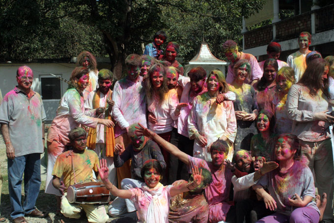 Group photo on Holi