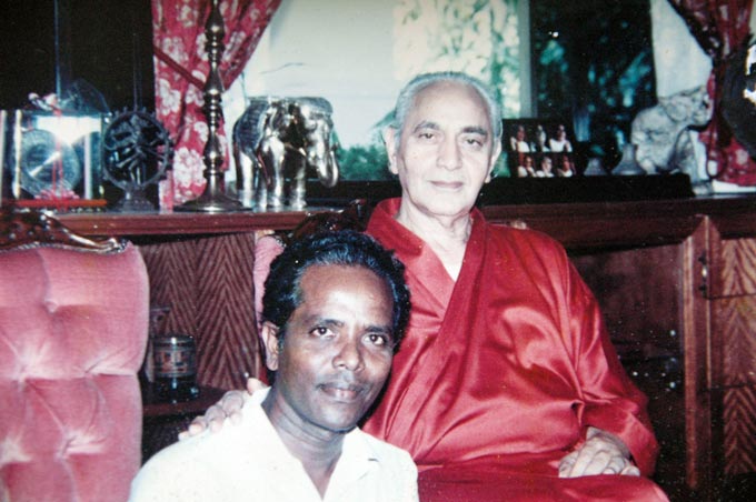 Raja Indran with Swami Rama