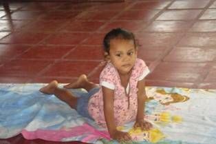 Photo of youth doing hatha at the youg camp in Trinidad.