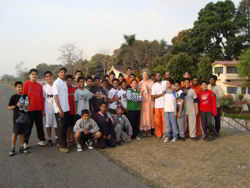 Class photo of Lawrence School Visitors