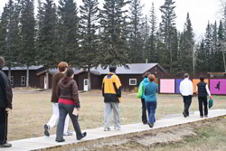 Text Box: photo of group walking