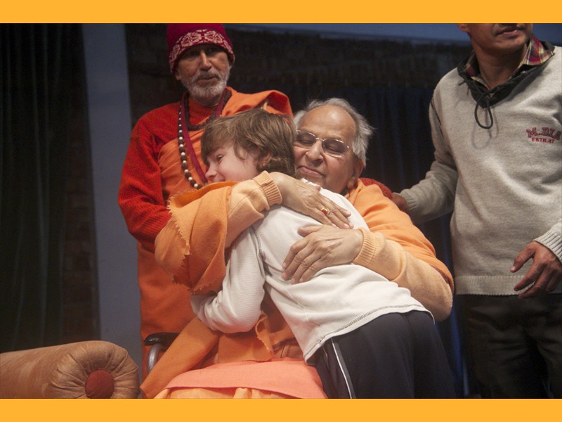 A hug of affection spanning generations