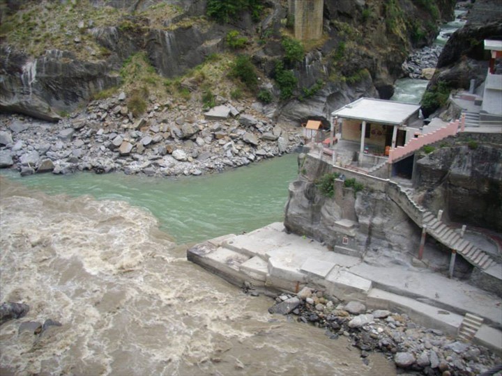 The prayag where two rivers join