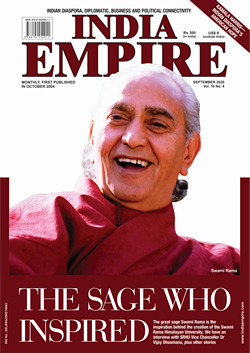 Magazine cover for Sept 2020 edition of India Empire