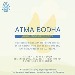 Poster: Zoom Class January 2021 on Atma Bodha